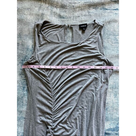 Torrid Gray Side Cinch Jersey Knit Bodycon Dress Torrid 0 / US 12 / Large - Picture 7 of 8